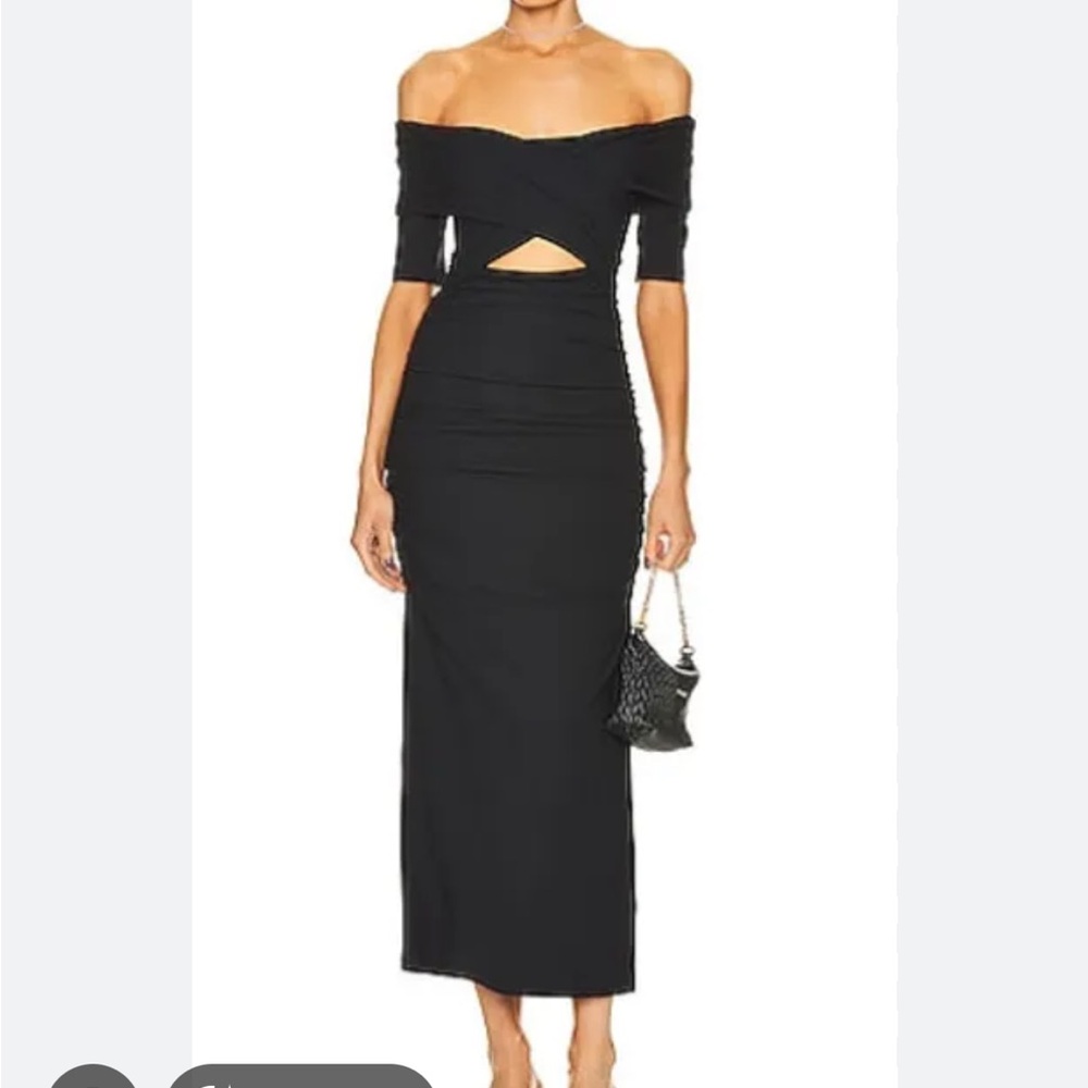 Jonathan Simkhai Black Off-shoulder dress